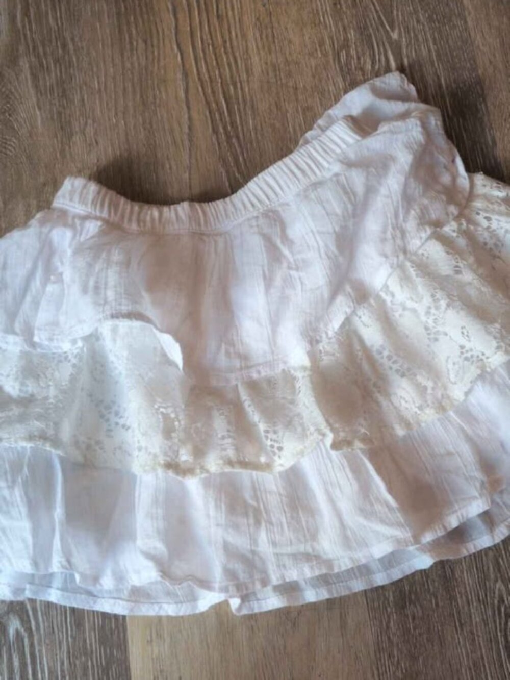Abercrombie Kids White Lace Tiered Skort Size 7/8